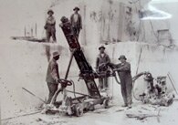 Men and Channeling Machine